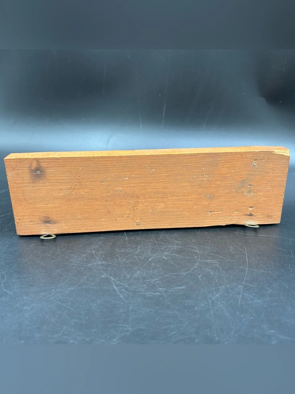 Vintage Wood Wall Shelf Green Heart Decorative Rail Country Farmhouse 9.5”